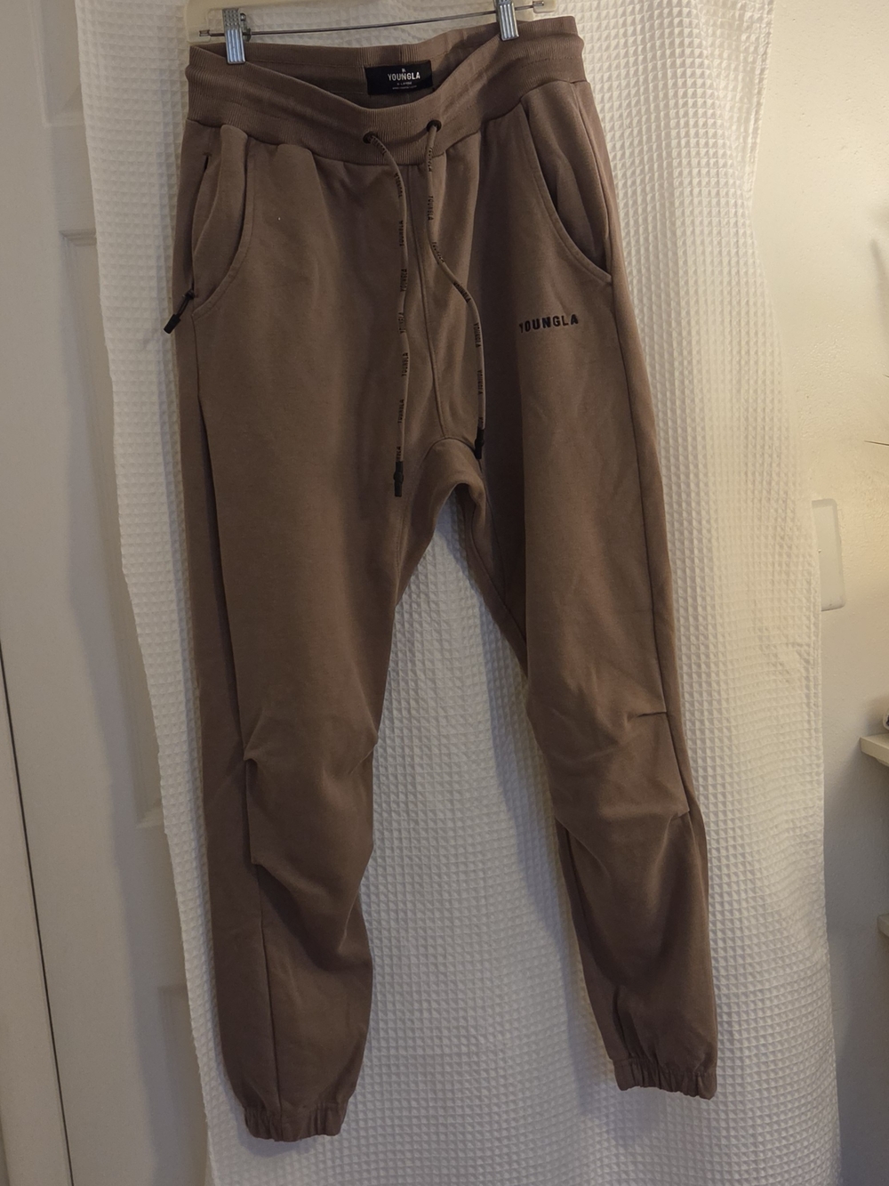 YoungLA 210 Kick-Back Joggers Mocha Brown Men's Size XL